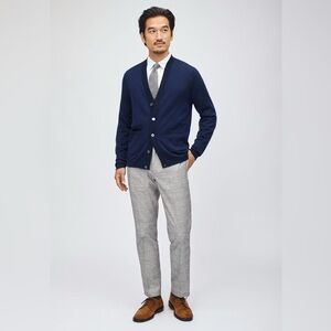 Bonobos Merino Wool Cardigan navy blue